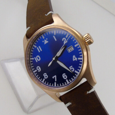 brushe 39mm Tandorio blue dial NH35 automatic mens watch CUSN8 solid Bronze case