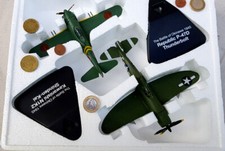 2er SET ATLAS Aircraft Bomber Jagd - Flugzeuge WW2 1944 Worldwar 1:72 Metall