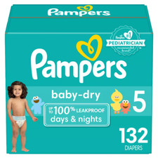 Pampers Baby Dry Diapers Size 5, 132 Count Select for More Options 
