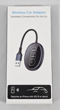 Mini Wireless CarPlay Adapter for Apple, Plug & Play Low Latency Converts Wired