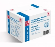 Intco Medical NGPF7002 Nitrile Disposable Gloves Blue Pack of 1000 - Medium