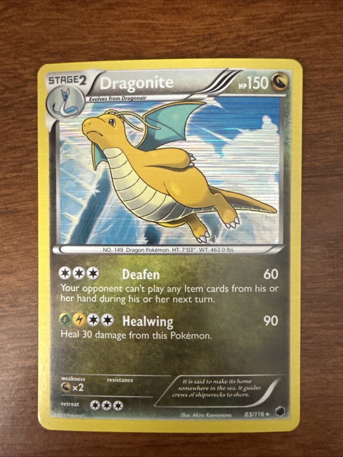 Dragonite 83/116 Holo Pokemon TCG XY Plasma Freeze Rare Card NM Pokemon Card