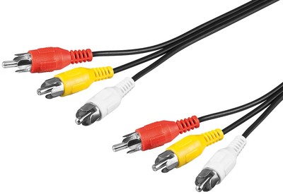 10x Audio-Video-Kabel 3,0 m ; AVK 354-0300 3.0m PL