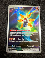 Pokemon TCG Iron Moth 187/182 Paradox Rift Illustration Rare Holo Basic 130 HP