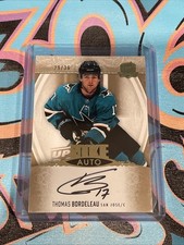 Thomas Bordeleau 29/36 Rookie Auto 2022-23 UD The Cup San Jose Sharks (GH1)