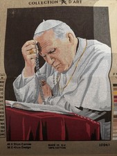 Printed Needlepoint Tapestry Canvas Only Collection D Art 40x50 Cm Pope