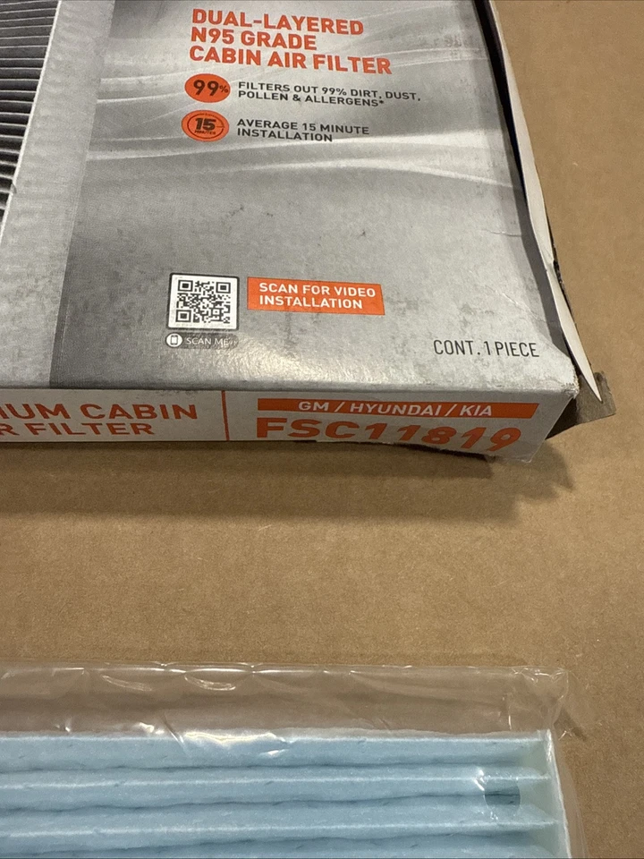 Filtro de aire de cabina FSC11819 para Chevy Equinox GMC Terrain Hyundai Sonata 2011-2017 Foto 2 de 2