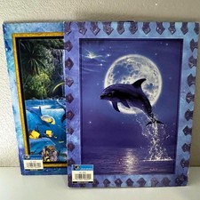 Christian Riese Lassen Dolphin Art Folder Lot   Set 2   Vintage 90s Stationery