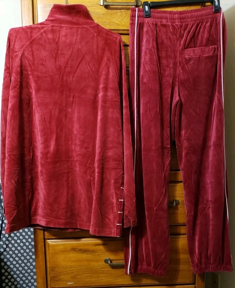 Y2K Ecko Unltd Velour Track Suit Set Streetwear Mens Skater   - Image 2 of 4