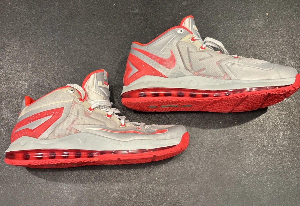 Nike LeBron 11 Low Base Grey Laser Crimson for Sale  display picture 1