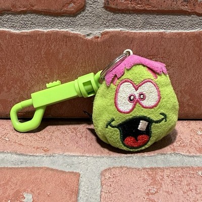 VTG 90'S SILLY SLAMMERS YADA STING MINI BEANBAG KEYCHAIN HEAD GREEN PLUSH P3