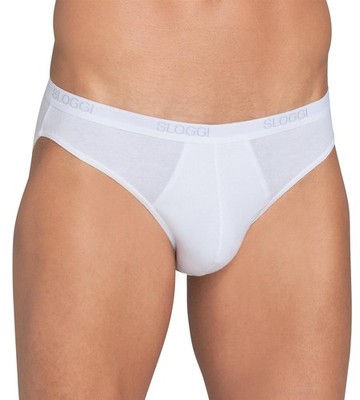 Mens Sloggi Men's Basic Mini 2 Pk Brief Pants Black White Briefs Pouch Twinpack
