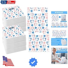 200 Pcs Dental Bags for Patients Bulk 9 x 8 Inches Plastic Dental Tooth Merch...