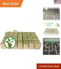 Organic 1.5" Rockwool Starter Plugs for Easy Plant Propagation - 28 Count