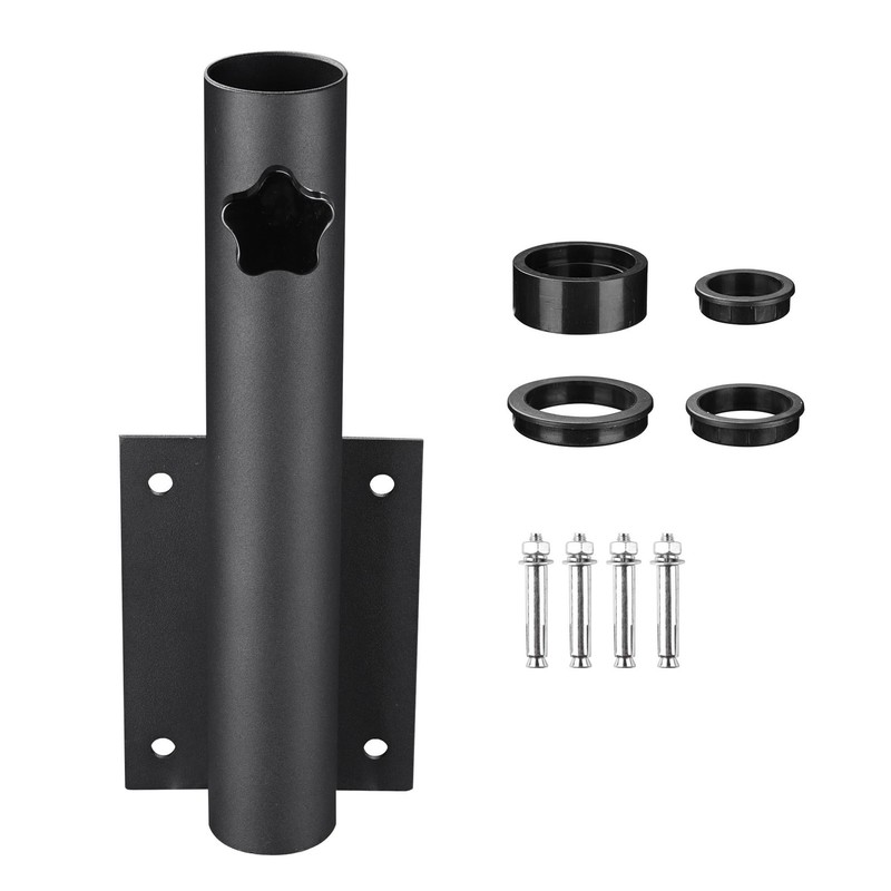 Yescom Universal Flag Pole Holder Deck Mount Bracket Fit 1" to 2 3/8" Pole