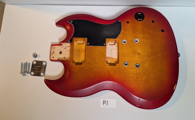 2016 Epiphone E1 Guitar Body with Neck Plate, *Significant wear and dents