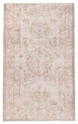Vintage Hand-Knotted Area Rug 5'5'' x 9'1'' Traditional Oriental Wool Carpet
