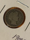 1908-D Barber Dime 90% Silver