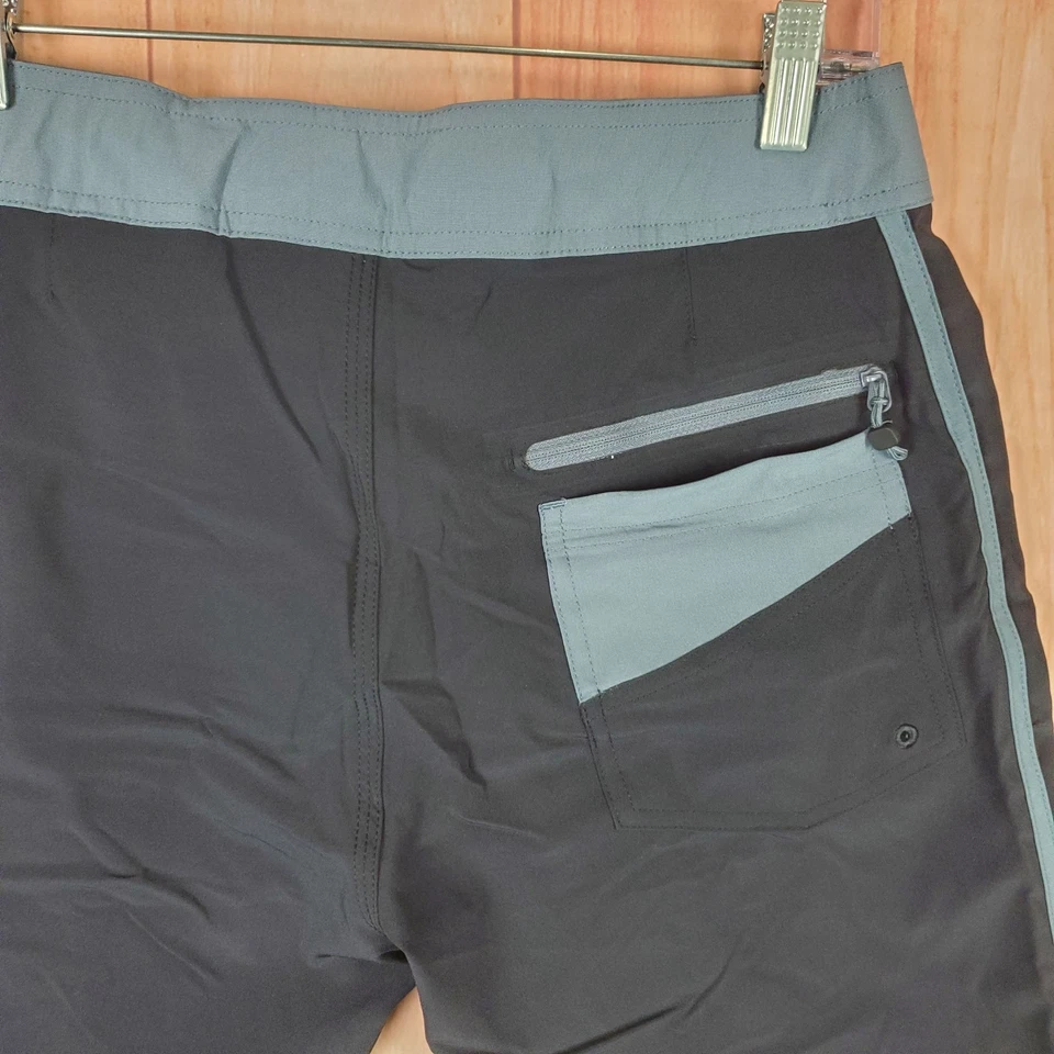 Pantalones cortos de tabla Level Six Classic Surfer Emma para mujer 4 negros grises elásticos de secado rápido Foto 4 de 4