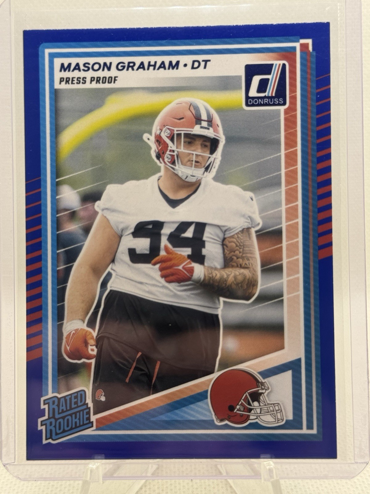 2025 Panini Donruss - Rated Rookie Mason Graham #340 Press Proof Blue (RC)