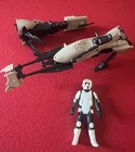 Vintage 1983 Kenner Star Wars SPEEDER BIKES & BIKER SCOUT Trooper + Parts