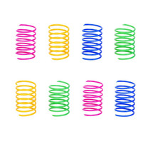 Cat Spring Toy 60 Pack , Cat Kittens Toys Plastic Coil Spiral Springs for Swatt