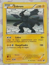 Carte Pokemon Zekrom Holo 47/114 Noir et Blanc