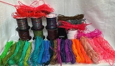 Large Lot of Bracelet String Colors Plastic Lanyard String Lacing Cord Bright