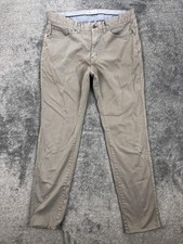 Peter Millar Pants Mens 33x30 Beige Stretch 5 Pocket Chino Tapered Golf Casual