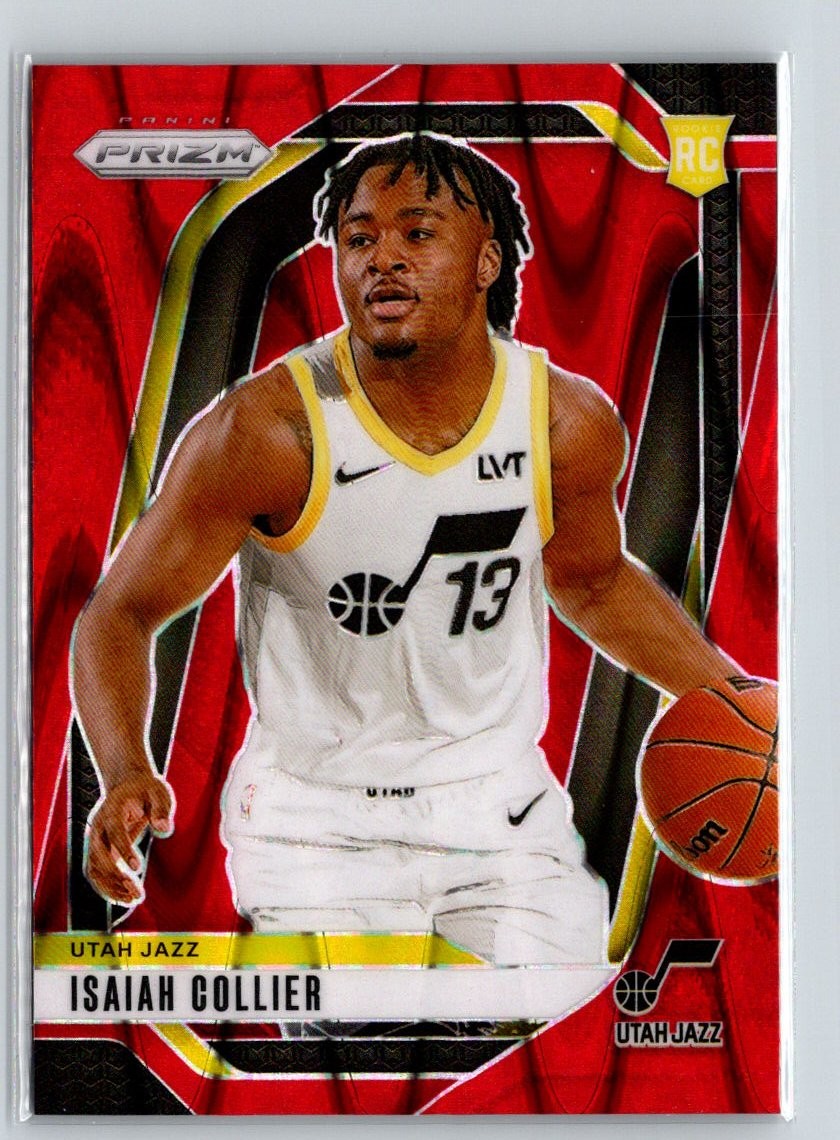 2024-25 Panini Prizm #227 Isaiah Collier Prizms Red Seismic #/299 E11