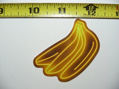 BANANAS BUCH FRUIT SMALL STICKER DECAL NEON STYLE FUN FUNNY SCRAPBOOKING