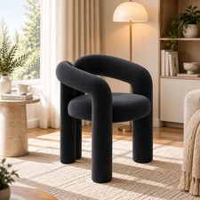 Foret Velvet Accent Chair Modern Vanity Lounge Armchair Bedroom Seat