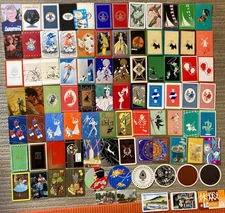Lot~88 Vintage Single Swap Playing Cards~Art Deco~Women~Victorian~Flapper~Dogs+