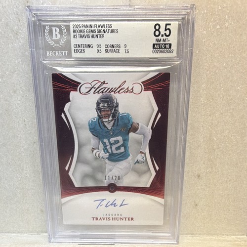2025 Panini Flawless Travis Hunter RGS-THR Auto /20 BGS 8.5/10
