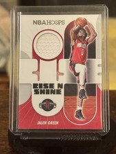 JALEN GREEN 2021-22 NBA HOOPS RISE N SHINE PATCH ROOKIE ROCKETS RC Q6739