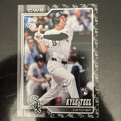 #ad Kyle Teel RC 2026 Topps Series 1 #201 Team Color Logo Border Variation RC SSP $15.00
