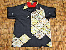 Vintage Kimono Remake Aloha Shirt M Silk Handmade Japan Haori Fabric 762 NEW