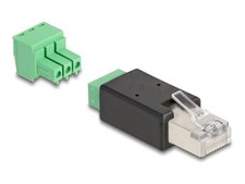 Delock RJ45 Plug > Terminalblock Adapter 3-Pole Network Adapter 66607