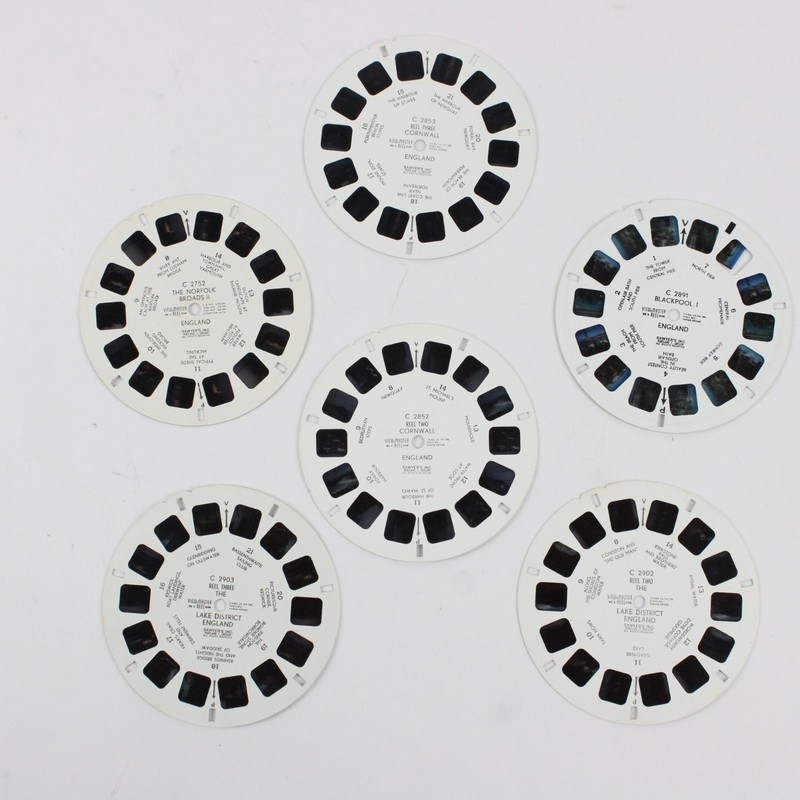 Lot Of 6 View-Master England Reels Cornwall Blackpool Lake District Norfolk