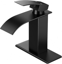 Bathroom Waterfall Bathroom Sink Faucet Single Handle Mixer Tap with Cover Plate