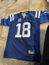 NFL Team Apparel Indianapolis Colts 18 Peyton Manning Jersey - Size Youth Large