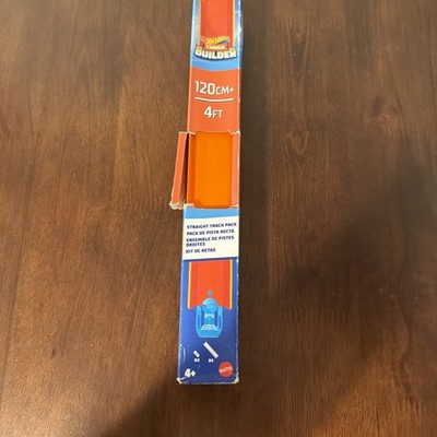 Mattel Hot Wheels Track Builder Straight Track 120cm+ 4ft Orange Plastic NEW