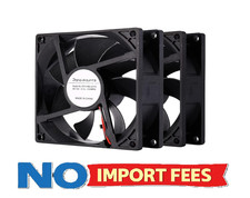 2 Pack 90mm 92mm 12V DC Computer PC Fan 2 Wire 3pin Cooling Fan for Computer Cas