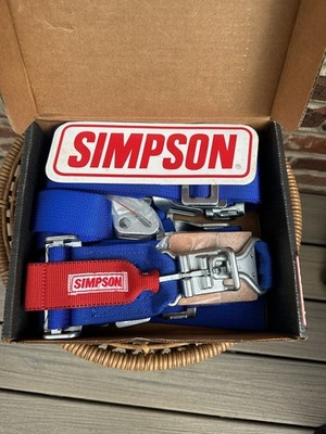 Simpson Safety 29043BL 5-Point 55'' Sport Latch and Link Safety Harness, Blue NEW