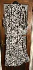 VGC Ladies NASTY GAL Collection All Over ANIMAL PRINT FLATTERING Wrap Dress 24