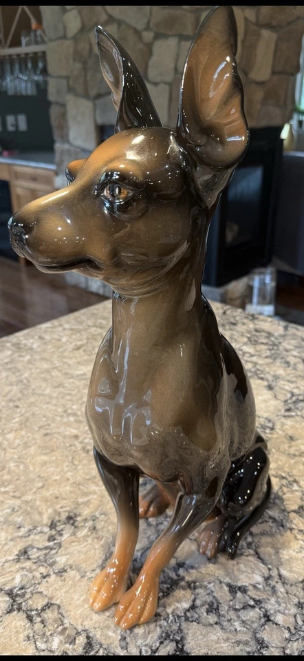 Большая 1,5-футовая керамическая чихуахуа Hispania Daisa Lladro снятая с производства - Изображение 2 из 4