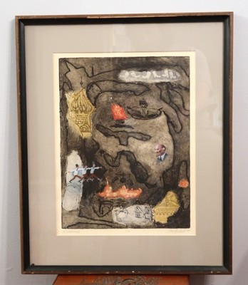 Vtg Stu Eichel Art Ltd Ed. #1/6 ''Russians'' Framed & Matted Signed Rare Beautiful