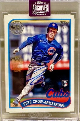 JERSEY # MATCH! 2024 Topps 35th Anniversary Pete Crow-Armstrong 4/4! ROOKIE AUTO