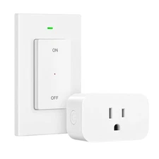 DEWENWILS Remote Control Outlet Wireless Wall Mounted Light Switch,... 