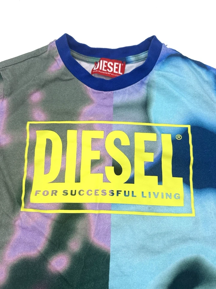 Дизель Футболка для мальчиков Тай Дай Многоцветный Логотип Размер 4 Y (110/52) - Изображение 2 из 4